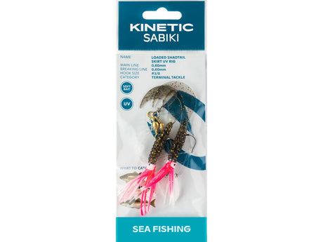 KINETIC SABIKI LOADED SHADTAIL SKIRT 2 HOOK RIG