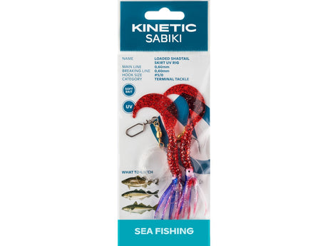 KINETIC SABIKI LOADED SHADTAIL SKIRT 2 HOOK RIG
