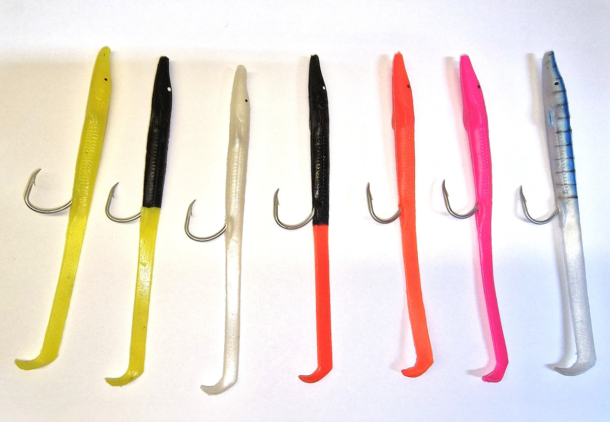 "Gilly" Sandeel Imitation Lures with matched hooks 150mm