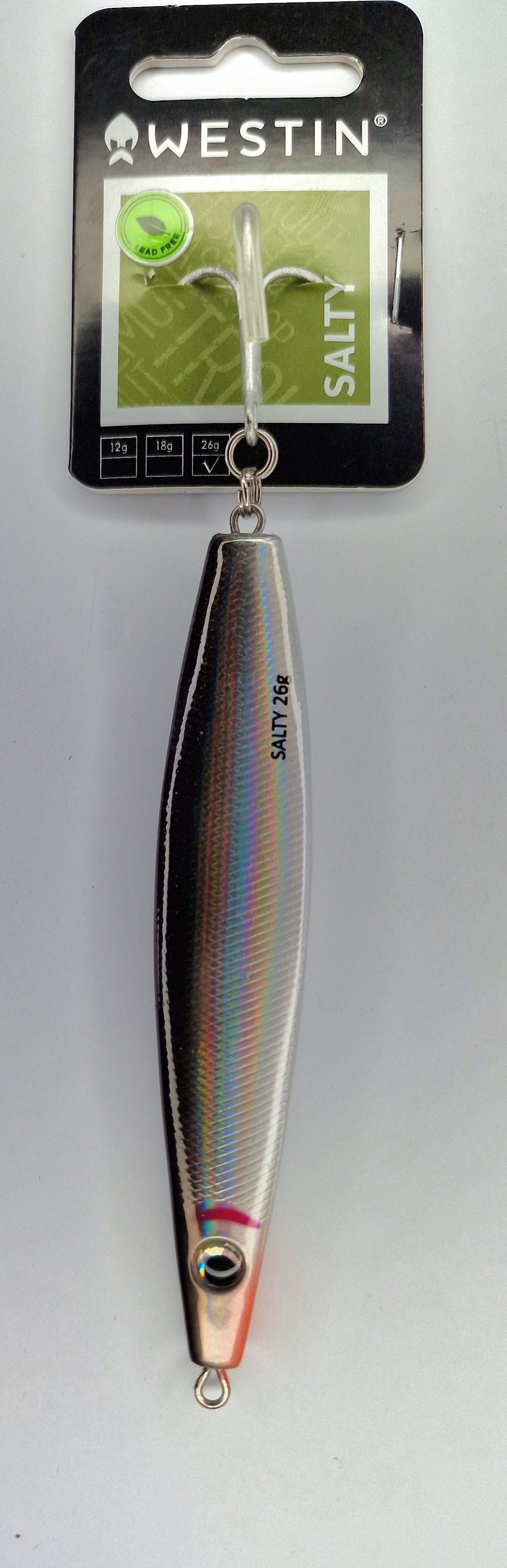 Westin Salty Jig 6 Cm 16 G – Jig Metallico Per Pesca In Mare E Acqua Dolce, Con Amo Singolo E Doppio Anello Elastico, Per Spigola, Sgombro, Barracuda E Trota